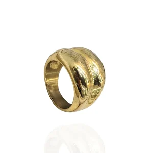 Anel Bold Dourado Aço Inox Antialérgico
