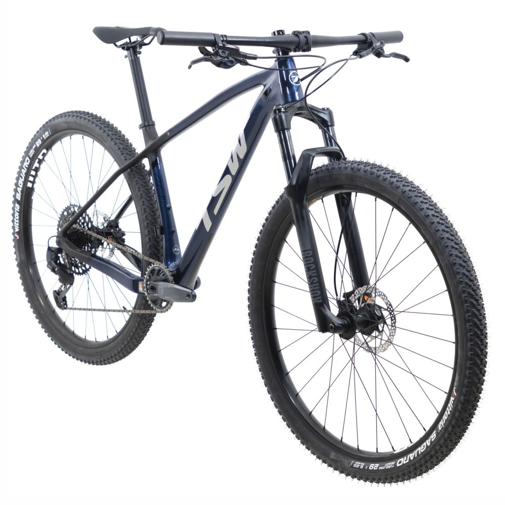 Bicicleta MTB TSW Evo Quest Advanced GX Carbono Roda 29 Tamanho 15.5 12 Velocidades Azul Metálico - Image 3
