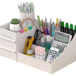 Organizador Mesa Multiuso Com Gavetas Porta Lápis Maquiagem