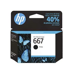 Cartucho HP 667 Preto Original (3YM79AB) Para HP Deskjet 2376, 2776, 6476, 5076, 5276