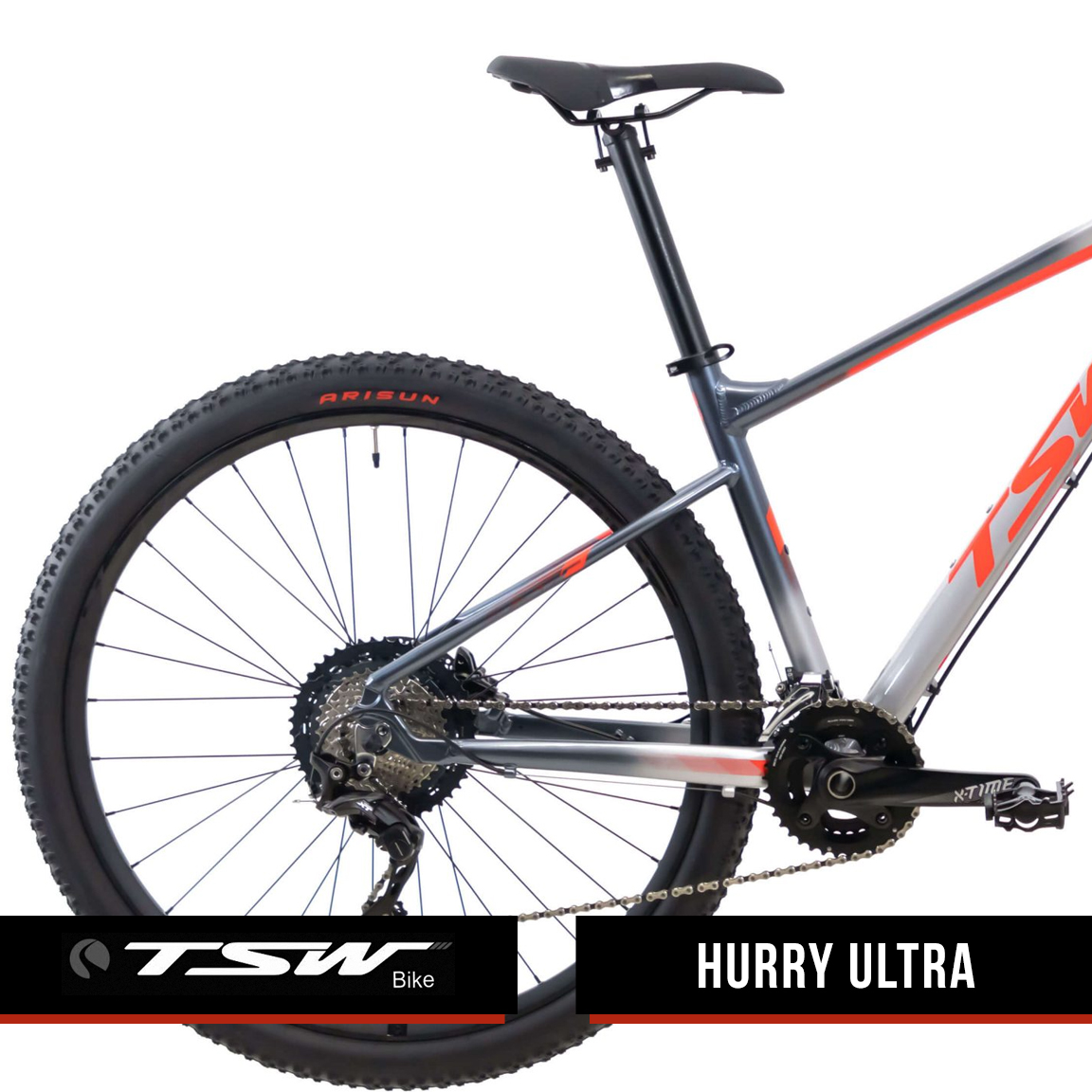 Bicicleta MTB TSW Hurry Pro Limited Roda 29 Tamanho 17 22 Velocidades 2021 Cinza Vermelho - Image 4
