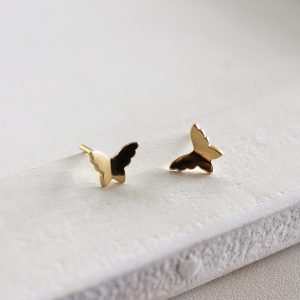 Brinco borboleta em ouro amarelo 18k