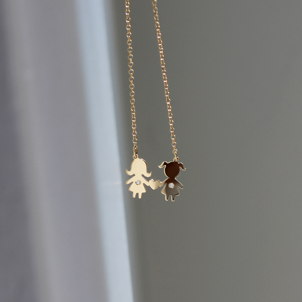 Colar laços de amor. Joia em ouro amarelo 18k e diamantes - Image 6