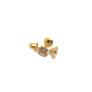 Brinco Ouro 18K Infantil Zirconia