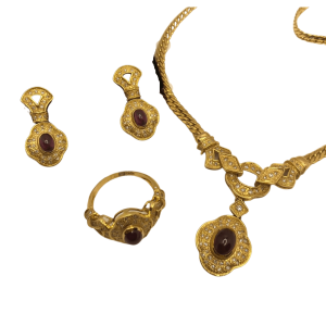 Conjunto Ouro 18K Rodolita