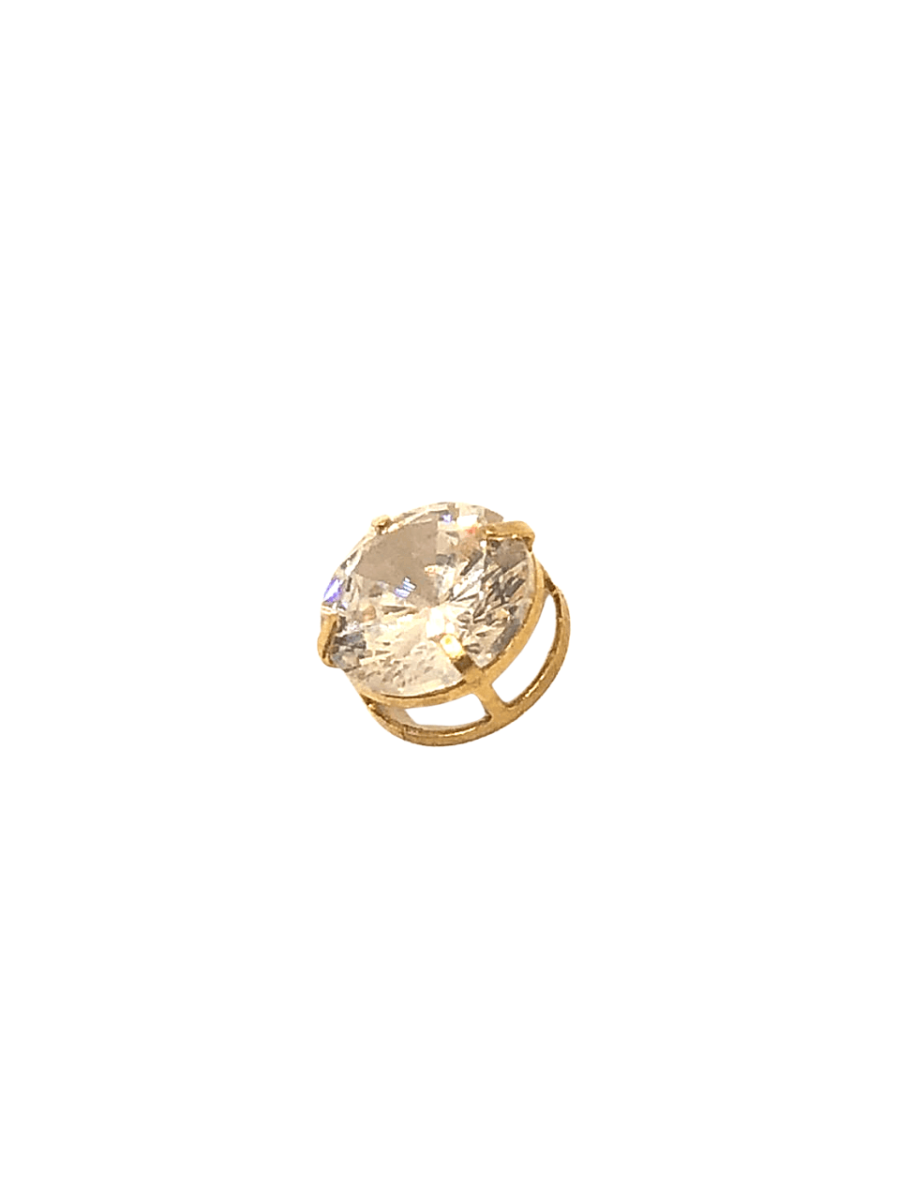 Pingente Ponto de Luz Redondo Ouro 18K Zirconia