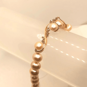 Pulseiras Ouro 18K Perolas Diamantes