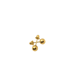 Brinco Ouro 18K Infantil Bolinha Dourada G