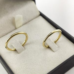 Par de Alianças Tradicionais em Ouro 18k 2mm Ultrafinas