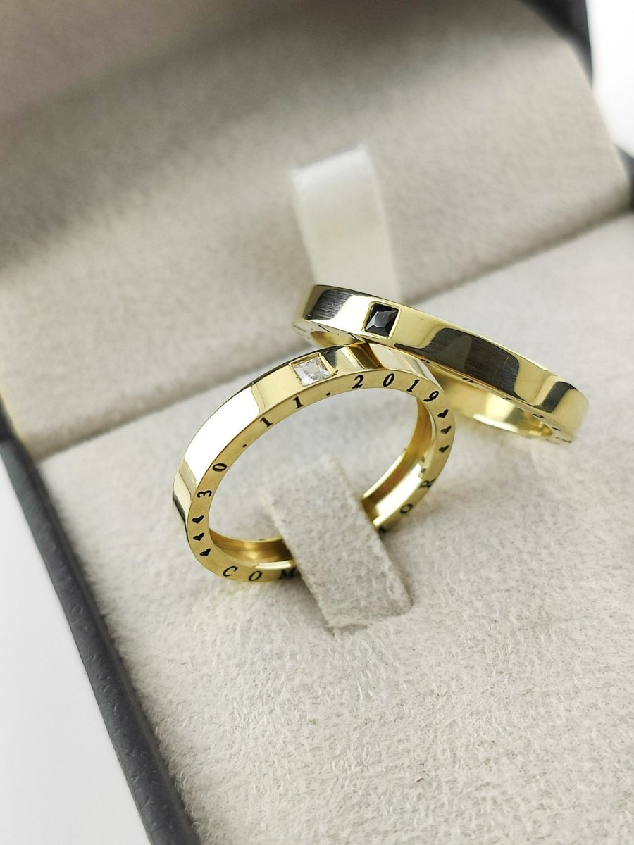 Par de Alianças Retas em Ouro 18k 3mm - Image 3