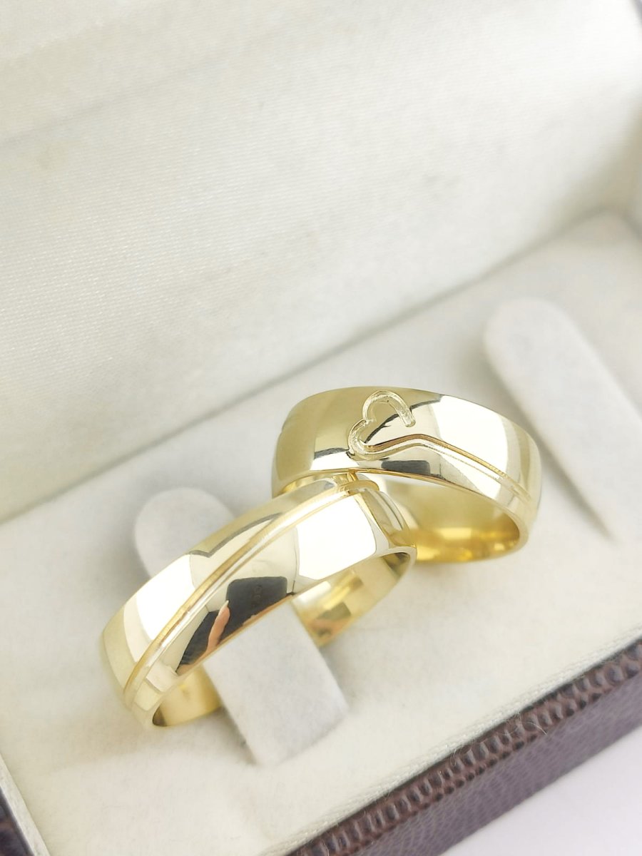 Par de Alianças Tradicionais em Ouro 18k 6mm - Image 4