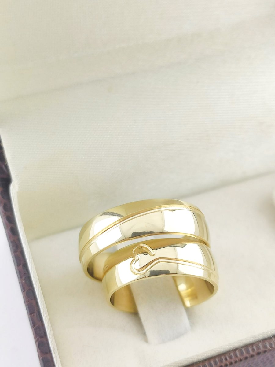 Par de Alianças Tradicionais em Ouro 18k 6mm - Image 3