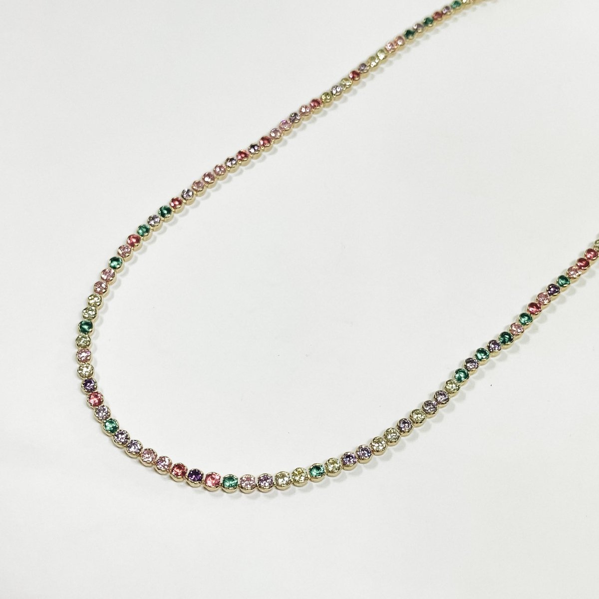 Gargantilha Zirconias Coloridas Semijoia - Image 3