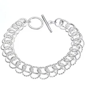 Pulseira de Prata Elos Entrelaçados
