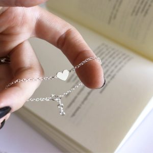 Pulseira de coração em prata 960