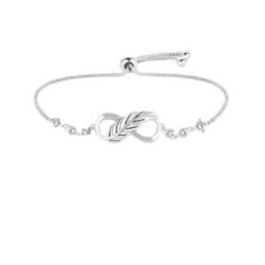 Pulseira de Prata Infinity Feather