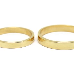 Alianças Isabel em ouro amarelo 18k