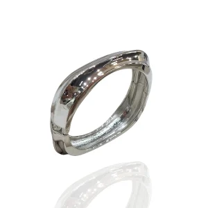 Bracelete Quadricular Slim Prata Minimalista