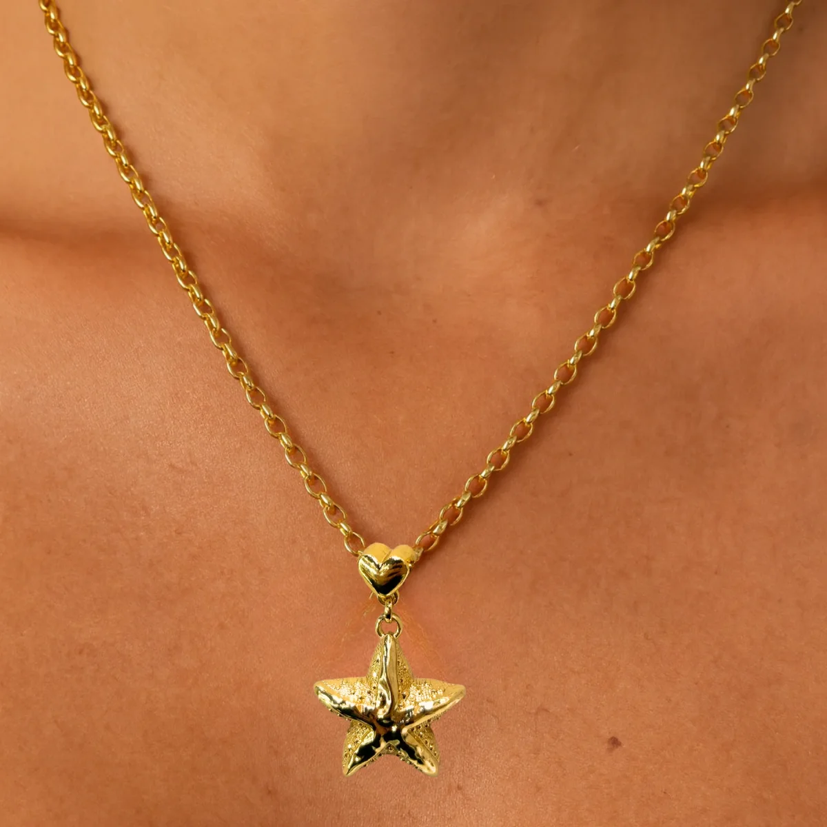 Colar Pingente Estrela do Mar Folheado 18k - Image 2