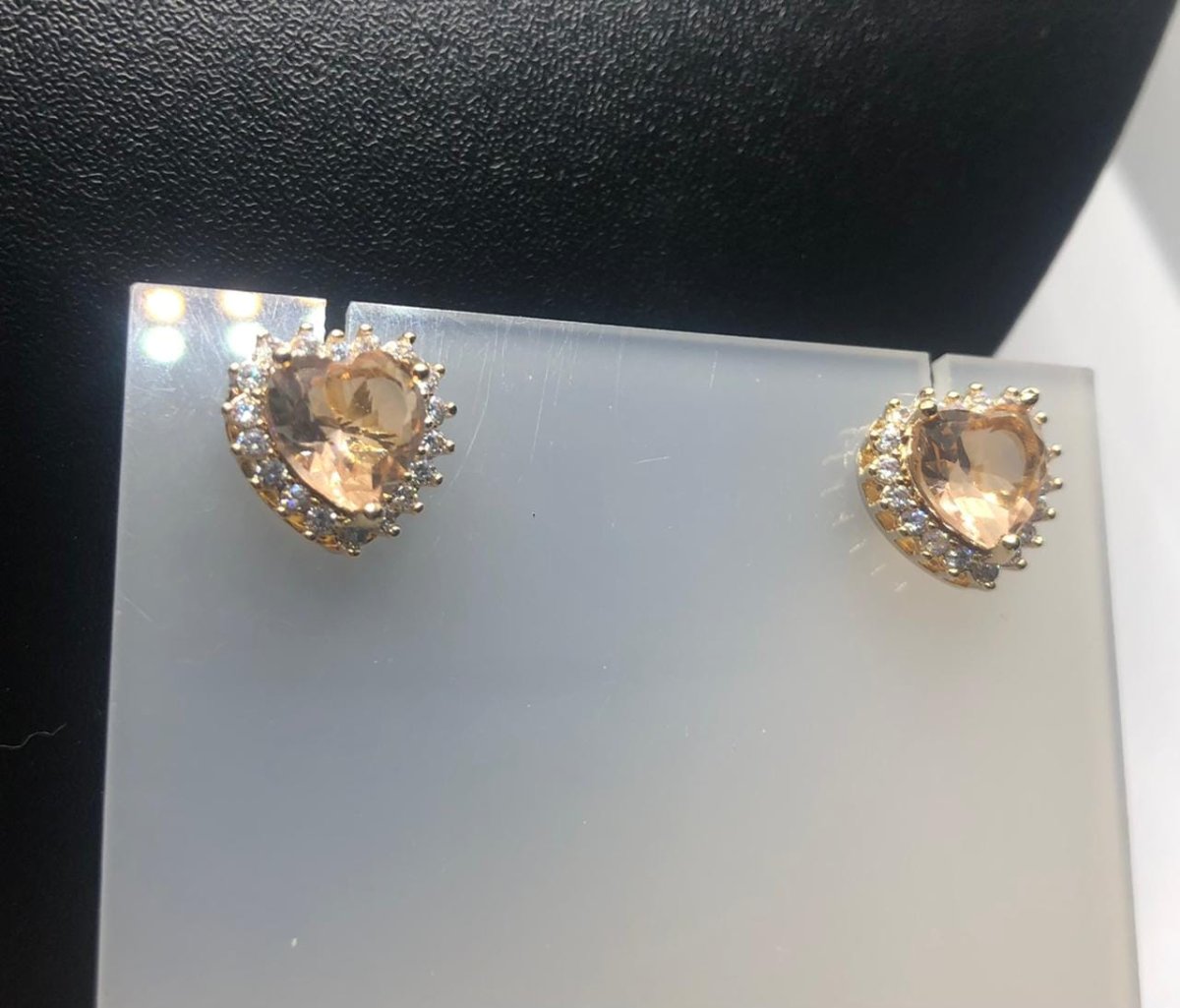 Conjunto Brinco e Gargantilha Pedras Semijoia Dourada - Image 3