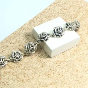 Pulseira 7 Rosas Prata de Bali