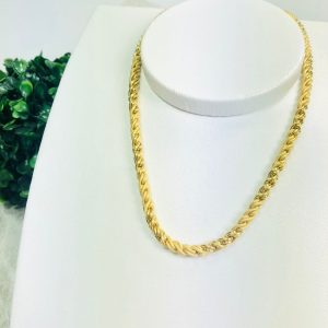 Corrente Feminina Cordão Baiano Fos/Pol Ouro 18K