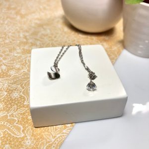 Brinco Ear Cuff Ouro Branco com Zirconia