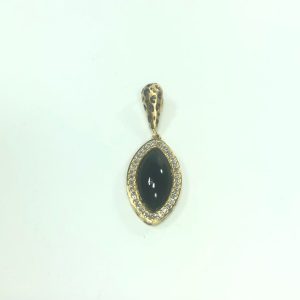 Pingente Estampa onça Ouro e Zirconias