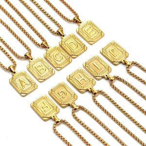 Colar Letra Inicial Banhado a Ouro