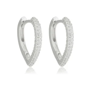 BRINCO ARGOLA CORAÇÃO CRAVEJADO 15 mm