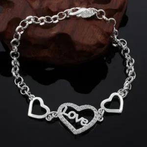 Pulseira de Prata Love