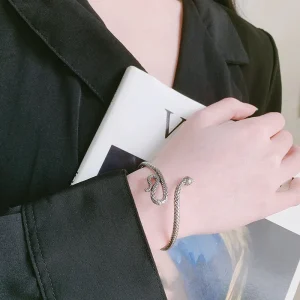 Pulseira de Prata Cobra