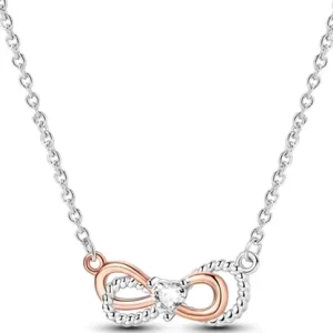 Colar de Prata com Pingente Infinito Entrelaçado