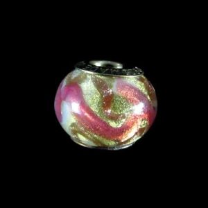 Berloque Esfera Com Murano Banhado A Ouro 18k – Estilo Pando