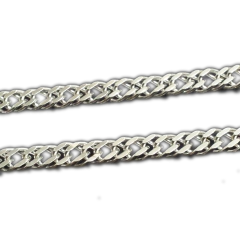 Corrente Elo Duplo 70cm em Prata 925 2.4mm | Cordão Masculino Robusto - Image 2