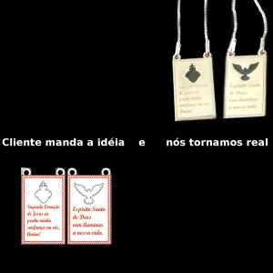 Escapulário Medio em prata sob medida