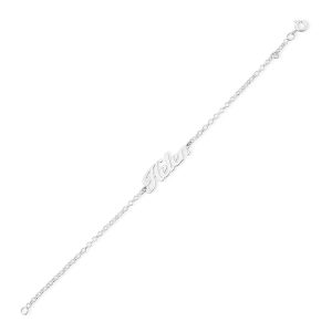 Pulseira com nome em prata