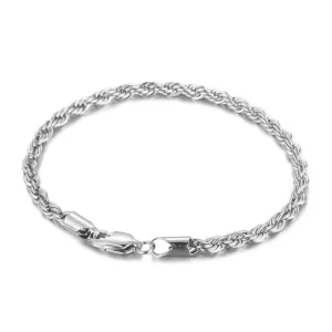 Pulseira Minimalista de Aço Prata