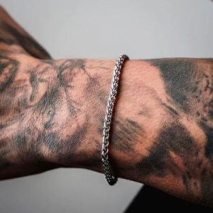 Pulseira Solid de Aço Prata